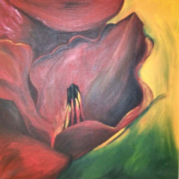 Tulpenausschnitt1 Acryl 50x50