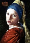 Scarlett Johansson als Mädchen mit Perlohrring nach Jan Vermeer