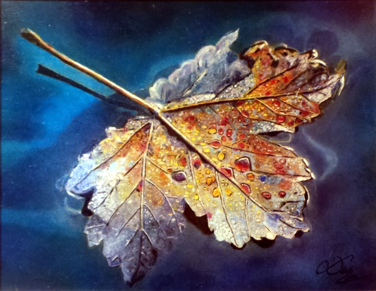 Herbstblatt im Wasser liegend - Liane Dietz, Öl in Lasurtechnik, 30 x 40 cm, MDF-Platte
Bild und Foto Liane Dietz 20150307_171215A.jpg