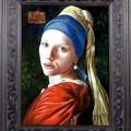 Scarlett Johansson als Mädchen mit Perlohrring nach Jan Vermeer